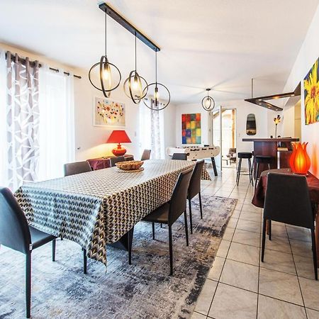 La Coquette ! Maison Au Coeur De La Bresse Avec Veranda Barbecue Garage Baby-Foot Et Barre De Son Luaran gambar